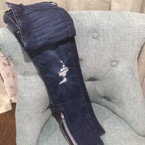 Abercrombie high waisted skinny jeans - dark wash